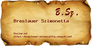 Breslauer Szimonetta névjegykártya